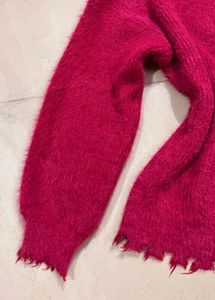 Fuzzy Pink Sweater