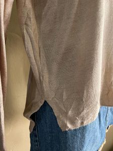 Beige Stylish Knitted Sweater 🎀