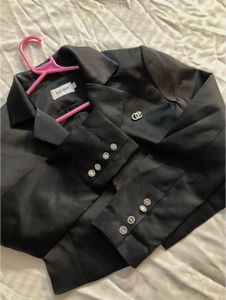 PINTEREST Chic Black Cropped Blazer