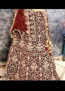 Red &amp; Gold Lengha