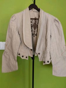 Trendy Denim Crop Jacket/New With Tag