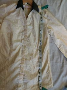 Vintage-Style Cream &amp; Brown Beautiful Shirt