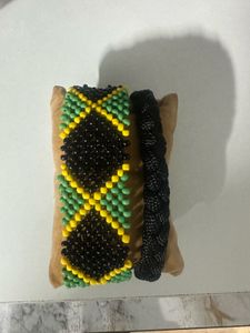 Unisex Rasta Beaded Bracelet Set