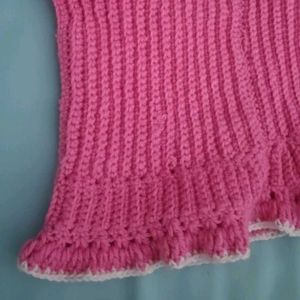 Pink Crochet Crop Top