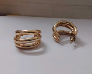 H&amp;M 3 Layer Hot Round Earrings