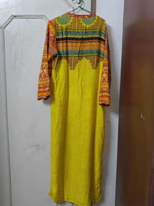 🌼 Biba Yellow Shine Kurta – Festive Chic 🌼