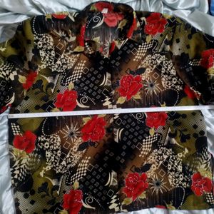 Embellished Glittery Printed Shirt