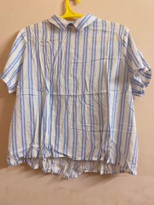 Striped Button-Down Top