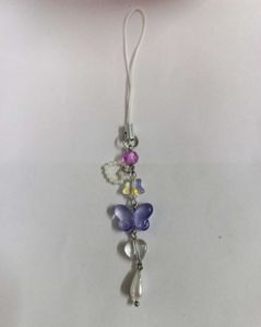 💜 Handmade Whimsical Purple Butterfly Phone Charm