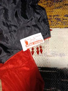 Red &amp; Gold Embroidered Kurta Set