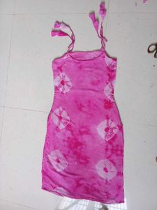Strap Kurti Pink Dress