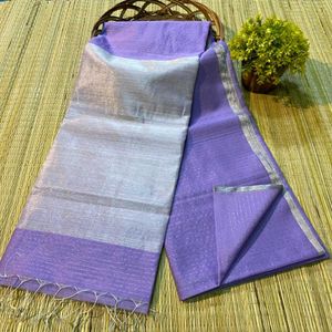 Elegant Silver Saree