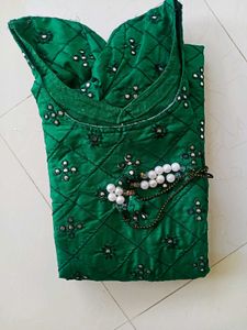 🍀Dark Green Kurti 🍀