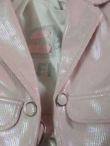 Pink Sparkle Outfit - Blazer, Top, &amp; Skirt