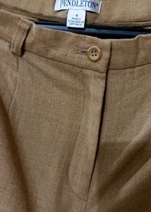 Tan Straight Leg Pants