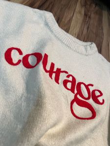 Courage Graphic Crewneck Sweater