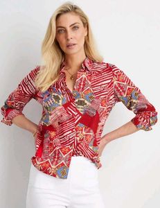 Printed Button Down Shirt