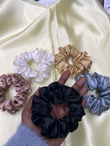 Combo Of 5 Satin Scrunchies regular Size