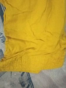 Golden Yellow Linen Shalwar Salwar