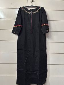 Black Kurti With Aster