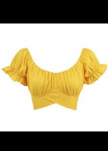 Lace Up Pullower Crop Top💛🍯