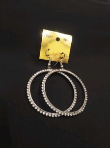 Rhinestone Hoop Earrings