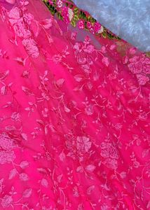 Gorgeous Pink Embroidered Saree