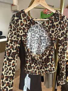 Leopard Print Long Sleeve Top