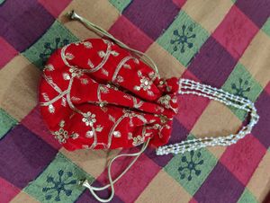 Red Velvet Potli Bag
