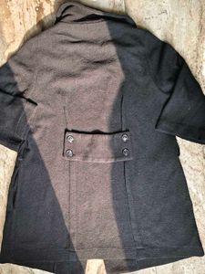 Chic Black Wrap Coat