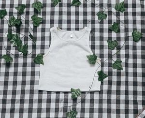 white and black tang top