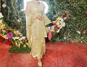 Embellished Embroidered Net Sharara Set