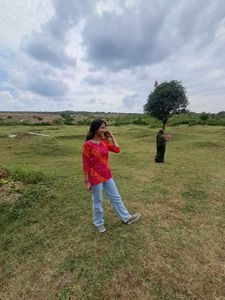 stylish short printed kurti