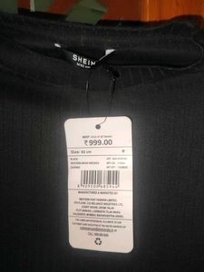 Ribbed Elegant Black Dress