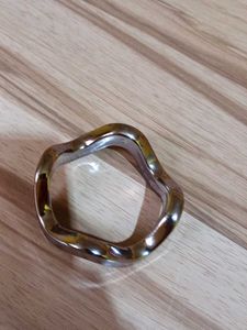 Abstract Silver Bangle