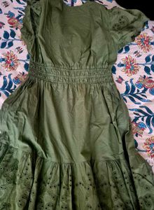 Green Colour Midi Dress from WESTSIDE