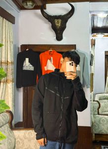 Black Zip-Up Hoodie