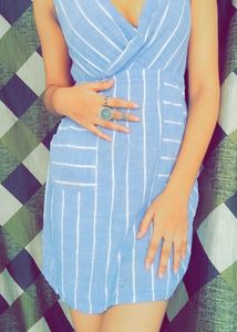 Deep Neck One Piece Dress