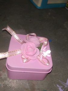 Pink Decorative Tin Box