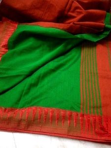 Elegant Red Handloom Saree