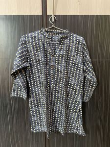 Monochrome Magic – Smart Indigo Kurti