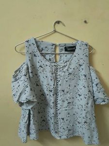 Floral Cold Shoulder Blouse