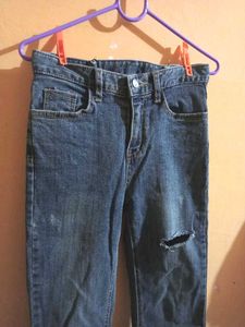 Ripped Knee Denim Jeans