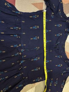 Navy Printed Dress