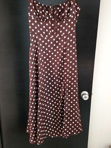 Polka Dot Midi Slip Dress