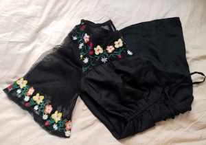 Black Floral design Dress