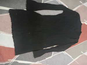 Stylish Black Top with Belt