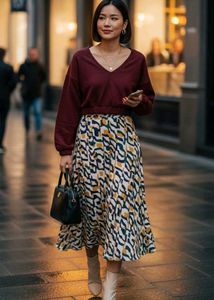 shein rust full sleeve top winter perfect