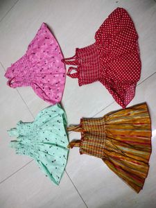 Cute Baby Girl Dresses - Set of 4