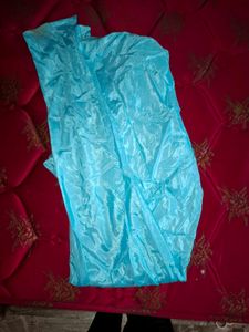 Teal &amp; Gold Embellished Anarkali Dress